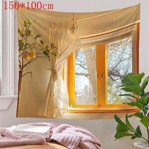 Window Landscape Tree Decorate Tapestry